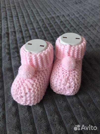 Пинетки для девочки теплые