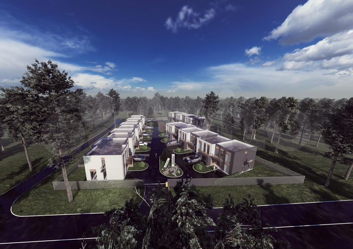 Таунхаус 85,3 м² на участке 2 сот.