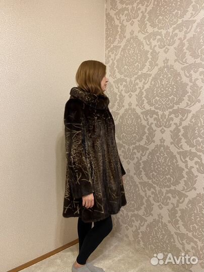 Шуба норковая с капюшоном 42 44