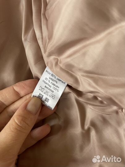 Шуба visvo из овечьей шерсти с аксессуарами