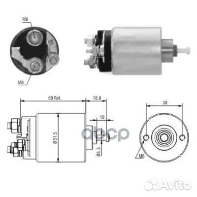 Втягивающее реле стартера 46104 meat & doria