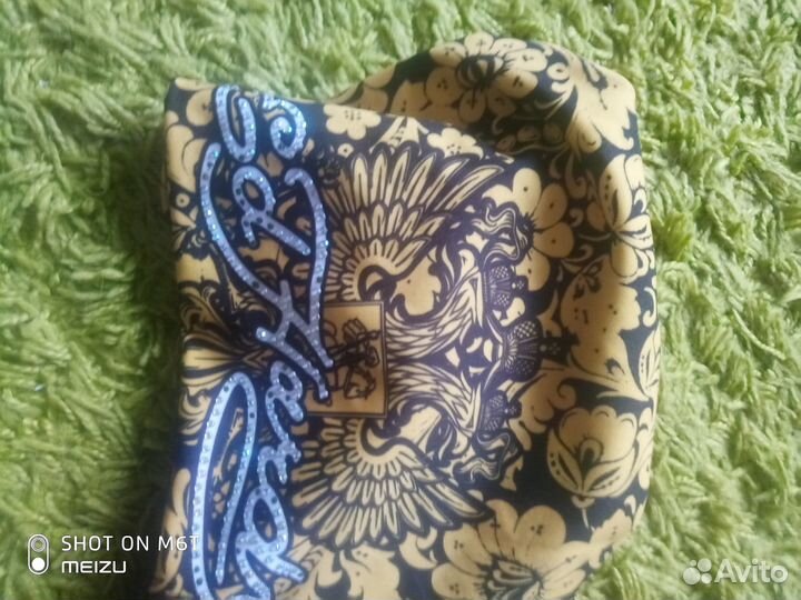 Шапка зима на флисе со стразами