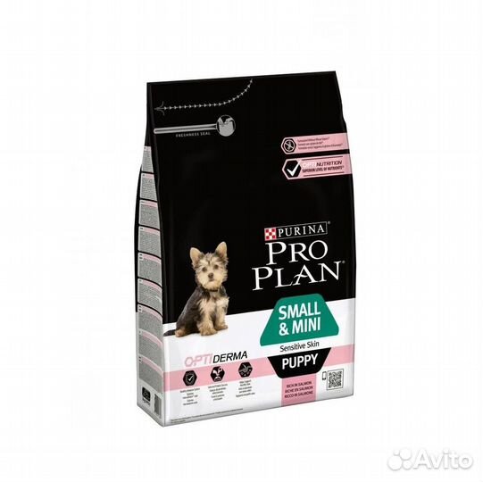 Pro Plan Puppy Small & Mini Sensitive Skin с Лосос