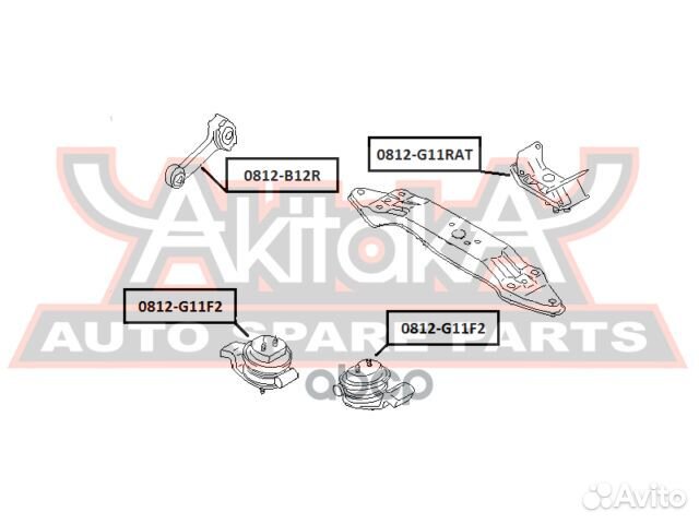 Подушка двигателя ат зад прав/лев subaru
