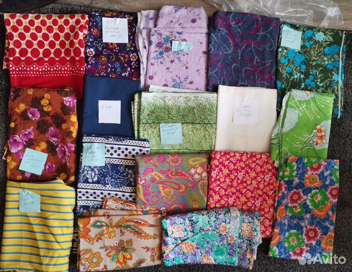 Тканевые отрезы времен СССР