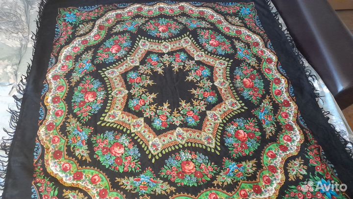 Винтажный павловопосадский платок 