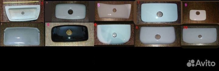 Полочка бачок межцентр 13,14,15.5см гофра крышка