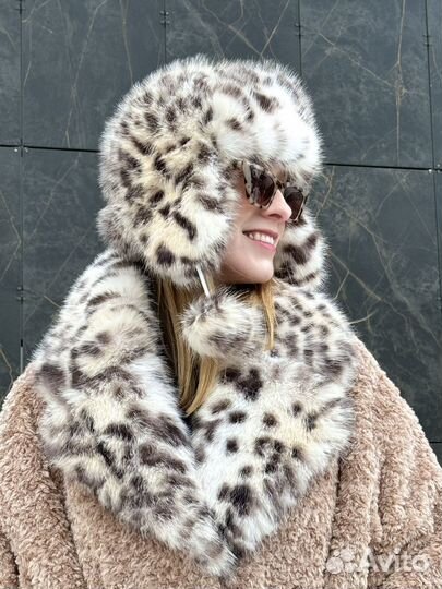 Шапка ушанка под рысь