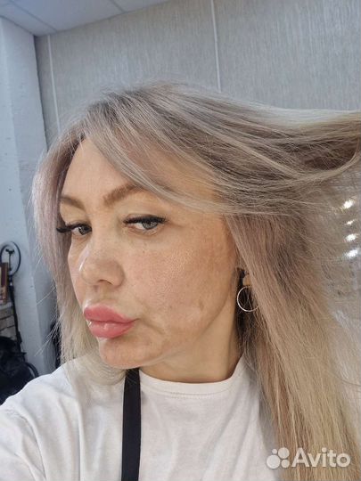 Парик блонд натуральный волос система замещения