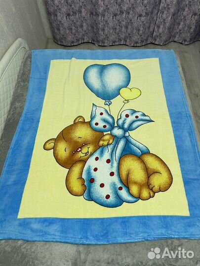 Плед детский плюшевый