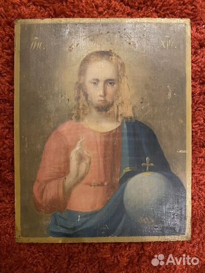Икона старинная, киот