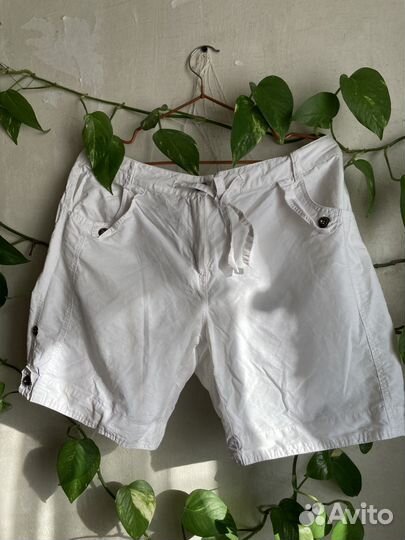 Шорты женские белые хлопковые 48-50