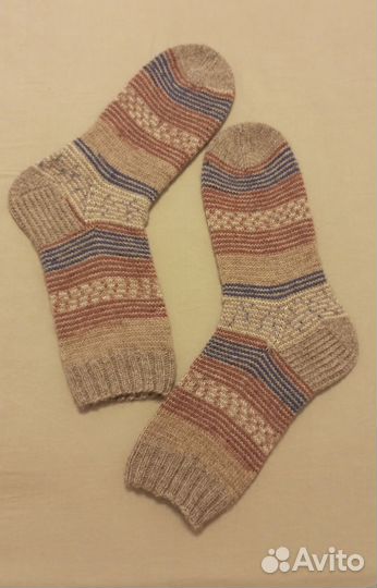 Носки мужские шерстяные, ручная работа