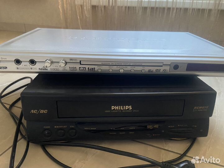 Видеомагнитофон philips и dvd raindorf