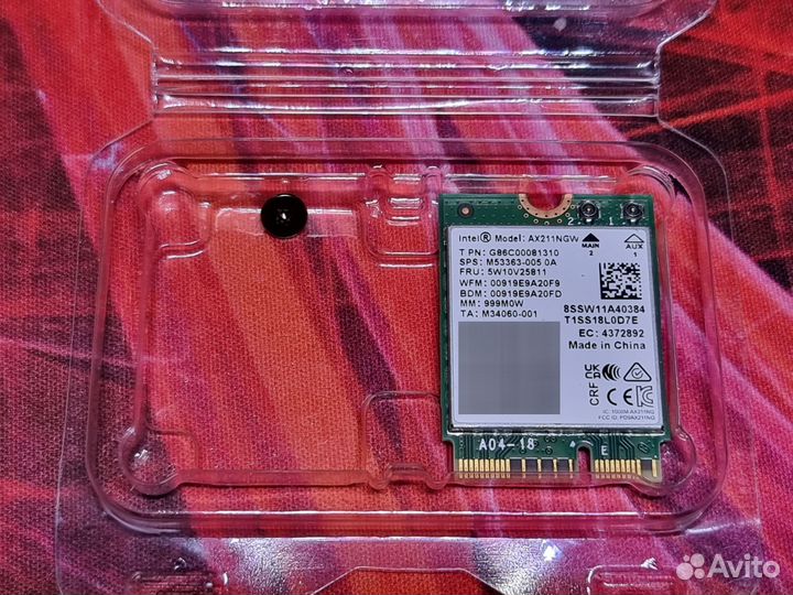 Wi-Fi адаптер Bluetooth Intel Wi-Fi 6 AX211.ngwg