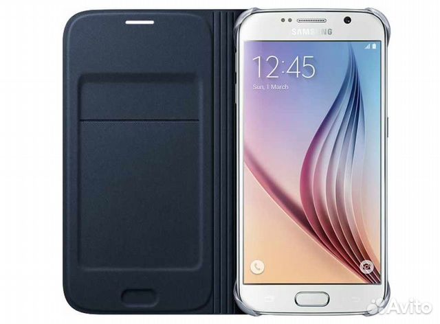 Оригинал Чехол Flip Wallet для Samsung S6 (Тёмный)