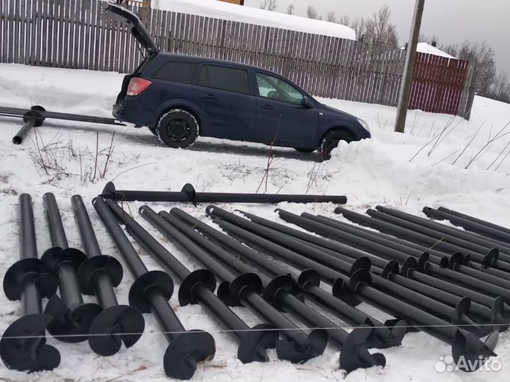 Винтовые сваи с установкой под ключ