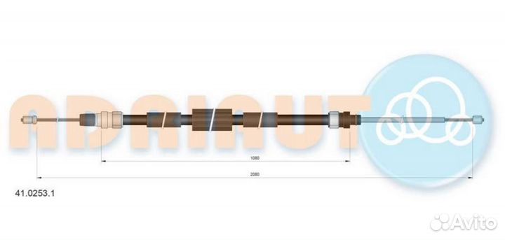 Adriauto 4102531 AD41.0253.1 8200247043 трос ручни