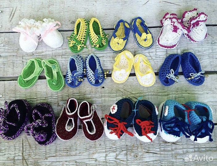 Пинетки ручной работы. Обувь для малышей