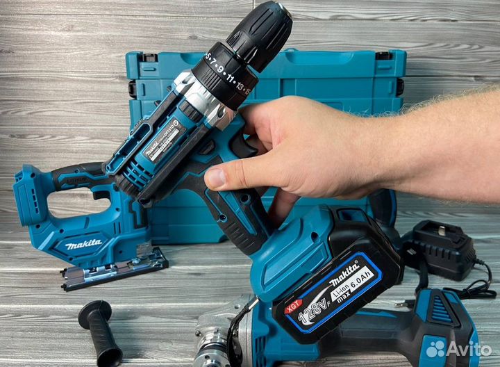 Набор 4 в 1 с лобзиком + 2 АКБ Макита art:672