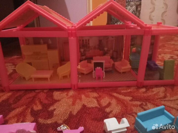 Кукольный домик с мебелью большой