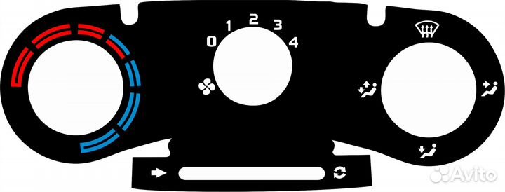 Шкала отопителя, климата калина / granta