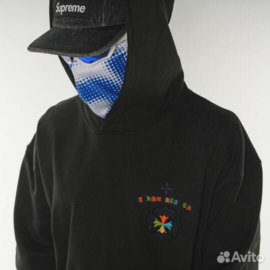 Худи Chrome Hearts оверсайз черное