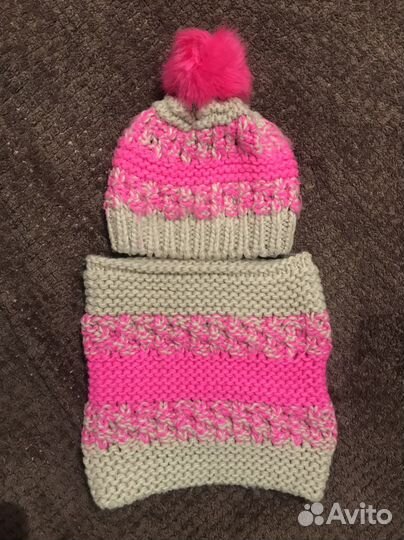Шапка+шарф 3-4-5 лет