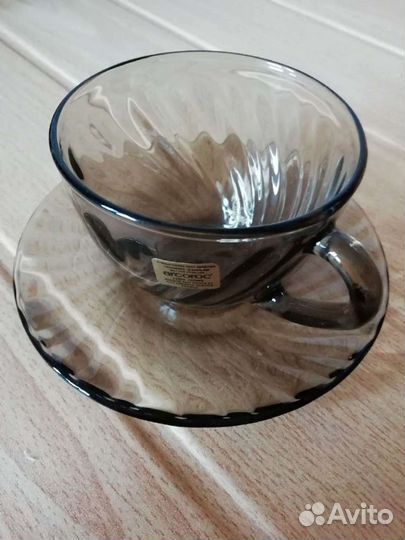 Чайная пара, фужеры хрусталь