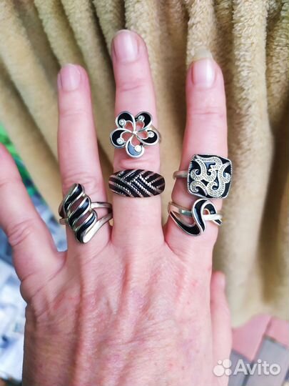 Кольца серебряные