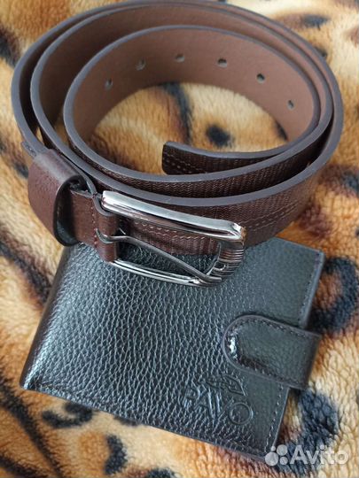 Кошелек мужской новый с ремнем