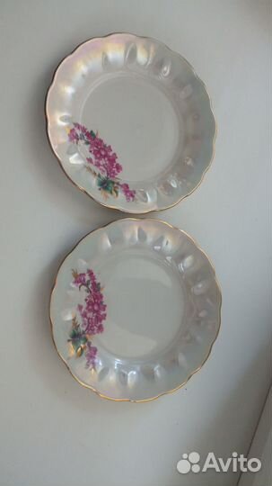 Тарелки 17 см. 6 штук. Винтаж. 90 г. Коростень. фз