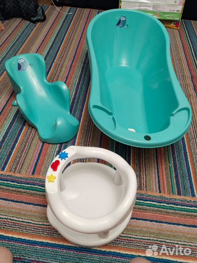 Ванночка для купания с горкой и сиденьем