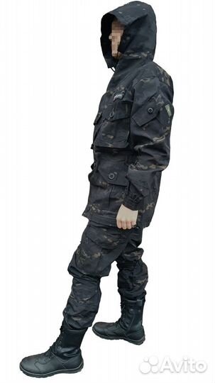 Костюм летний Горка 8 Рип-Стоп (черный мультикам)
