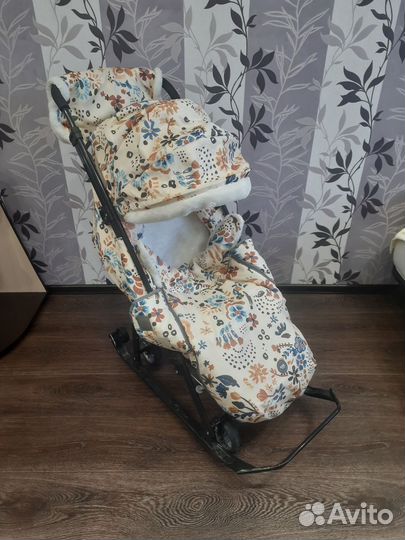 Детские санки коляска ника