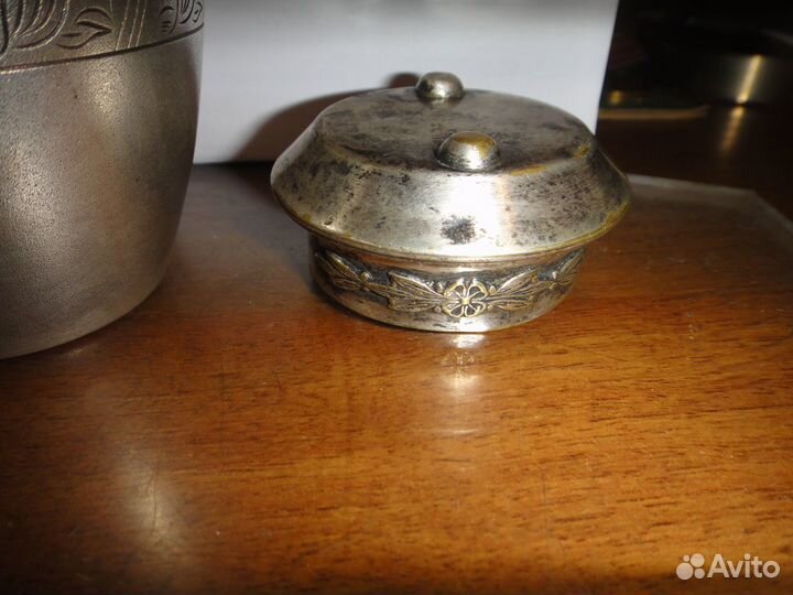 Солонки мельхиор,эмаль