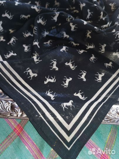 Лошадки хлопковый платочек