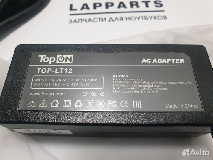 Asus 19V, 3.42A (65W), штекер 3,0 на 1,1 мм