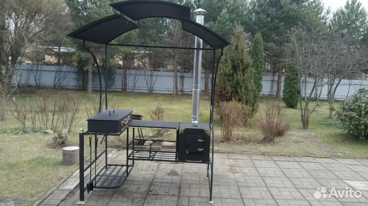 Мангал с печью