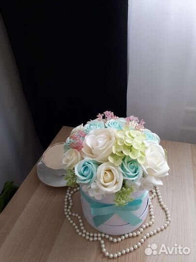 Букет цветов из мыла. Подарок. Мыльные розы