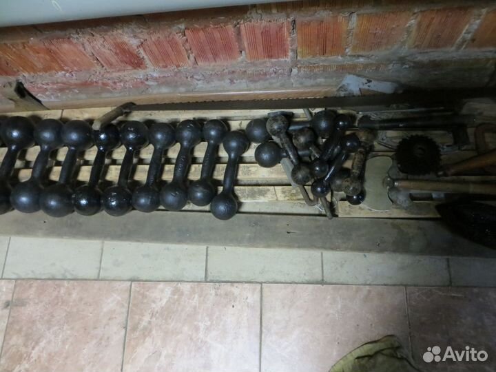 Гантели детские по 1 и 1.5 кг чугунные СССР