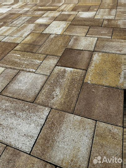 Тротуарная плитка брусчатка 100.200.60 серая