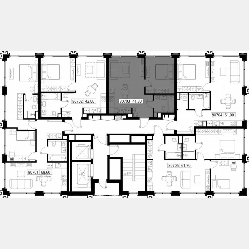 1-к. квартира, 41,3 м², 7/10 эт.
