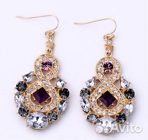 Серьги с кристаллами