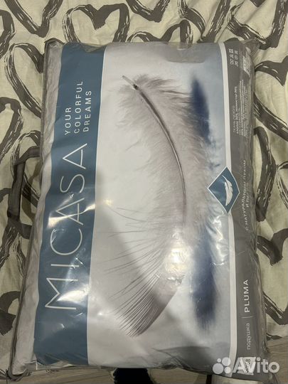 Подушка micasa с натуральным пухом и пером 50х68