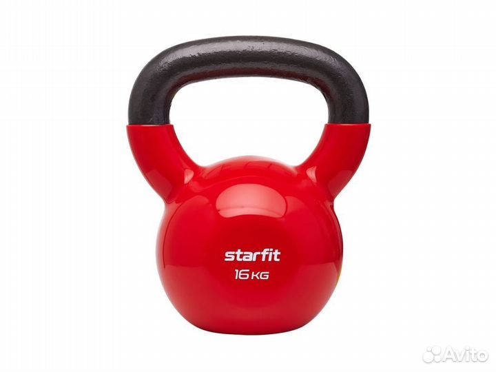 Гиря виниловая Starfit 16 кг, красный