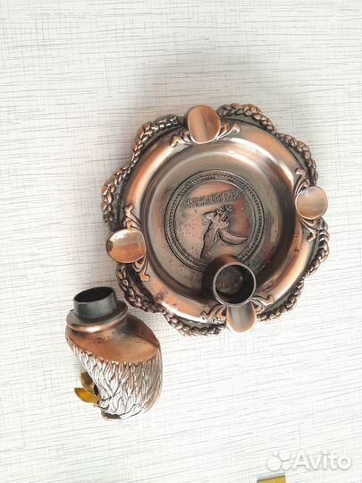 Пепельница с зажигалкой, металлическая