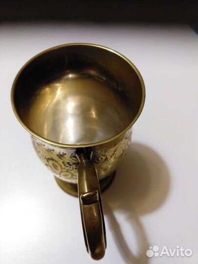 Кружка бронза, гравировка 