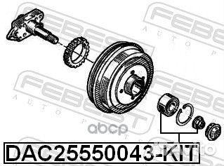 Подшипник ступичный задний ремкомплект 25X55X43