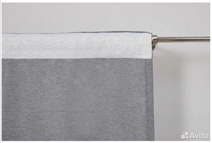 Шторы блэкаут серые 2 шт. 180х250см